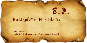 Bottyán Miklós névjegykártya