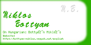 miklos bottyan business card